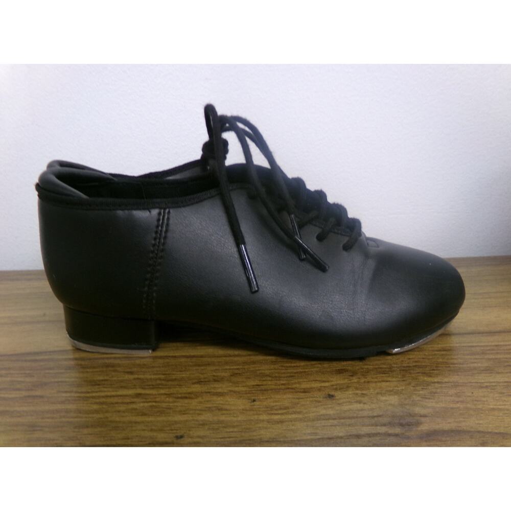 Dance Tap Shoes Weissman Kids 1M Oxford Student Black Gently Used